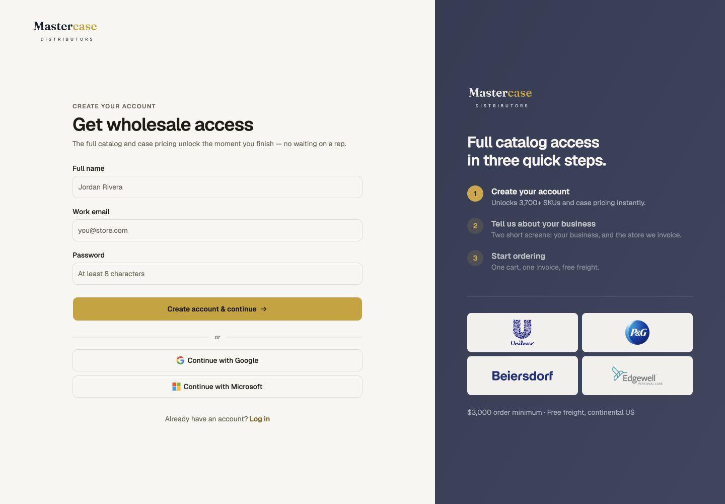 Turn interest into an account., desktop interface